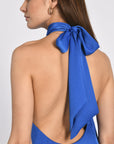 Robe R5896 robe courte dos nu ellis Cyan ROBE KOOKAI Mode Kookai