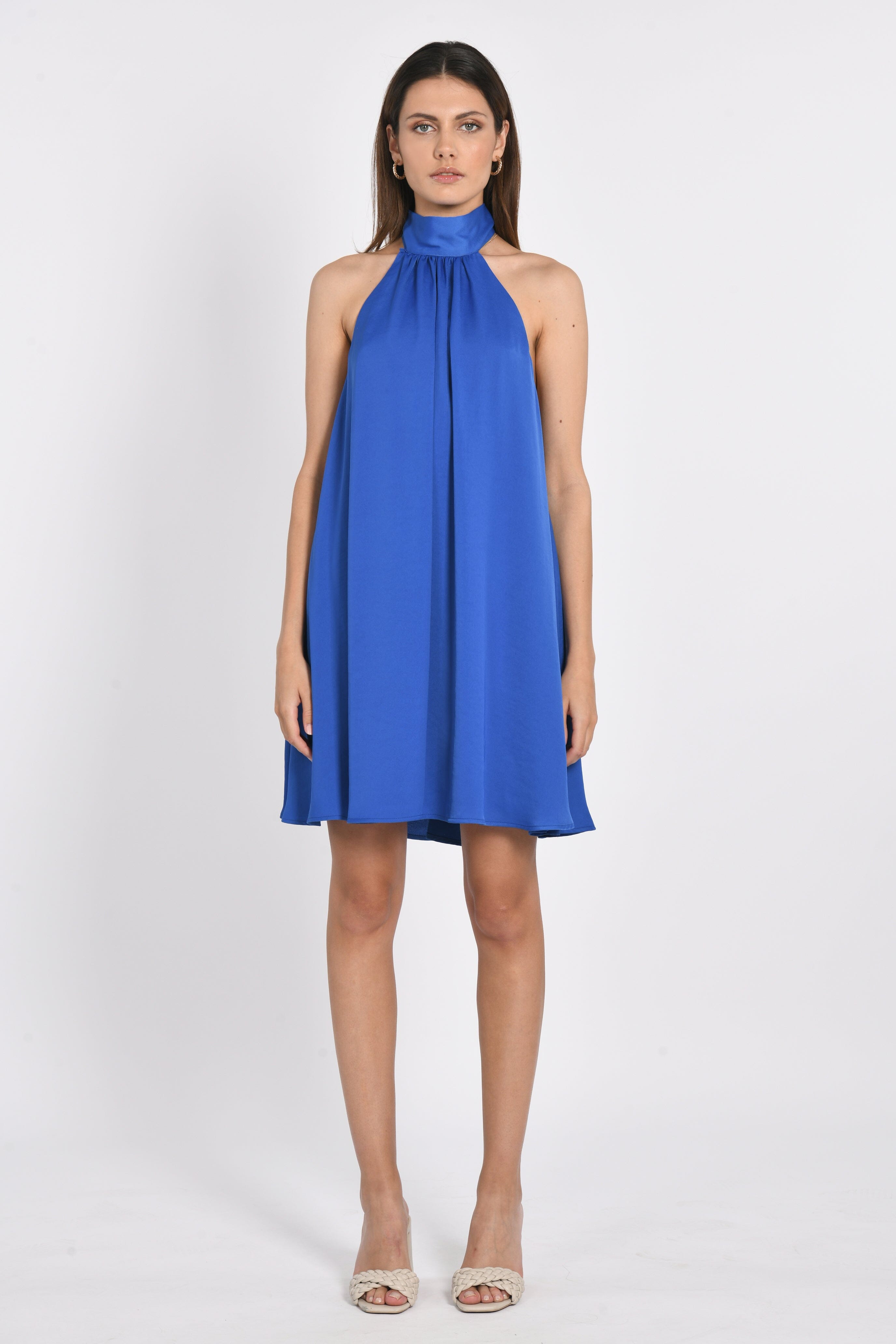 Robe R5896 robe courte dos nu ellis Cyan ROBE KOOKAI Mode Kookai