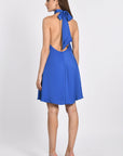 Robe R5896 robe courte dos nu ellis Cyan ROBE KOOKAI Mode Kookai