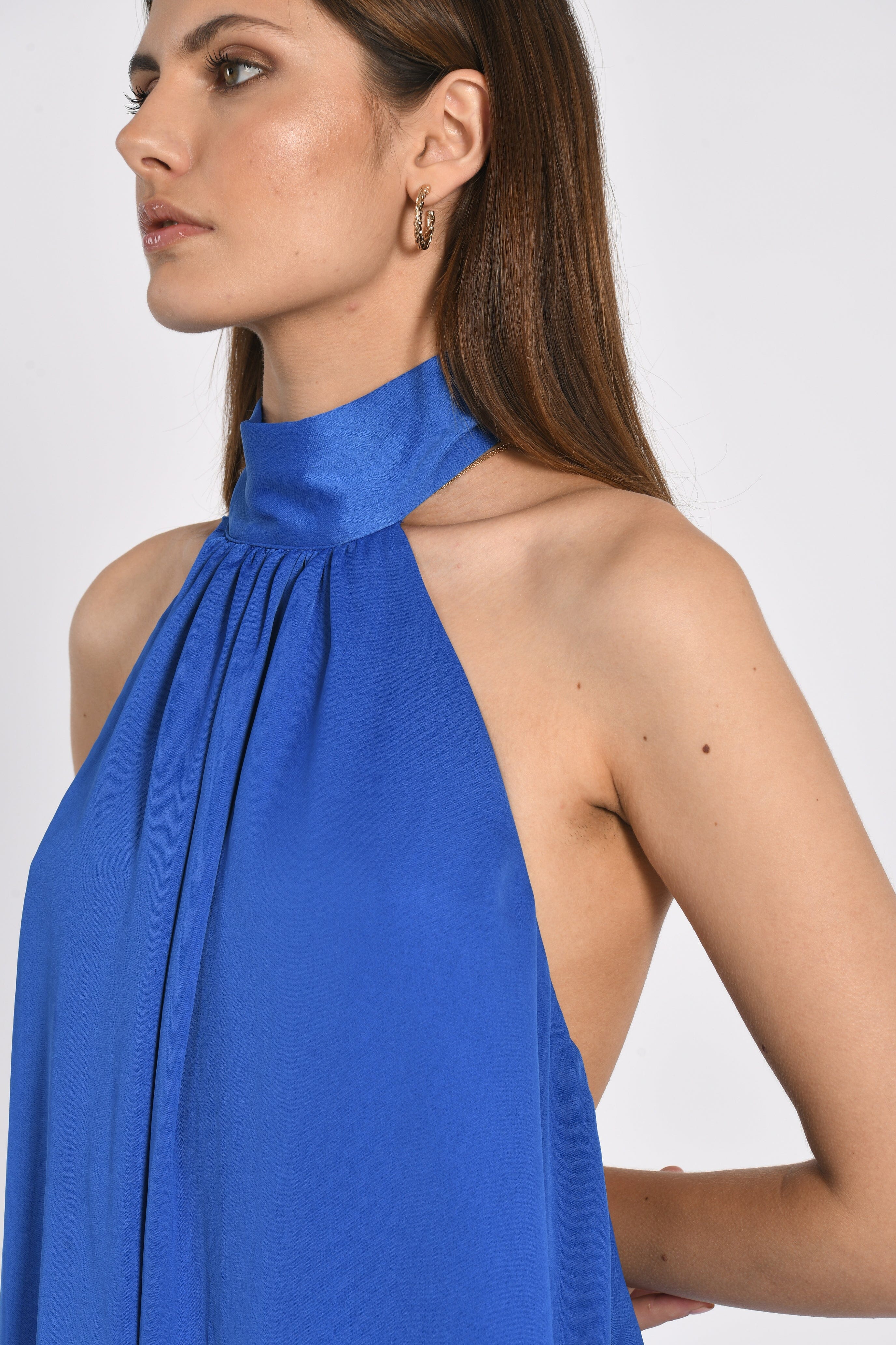Robe R5896 robe courte dos nu ellis Cyan ROBE KOOKAI Mode Kookai