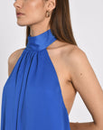 Robe R5896 robe courte dos nu ellis Cyan ROBE KOOKAI Mode Kookai