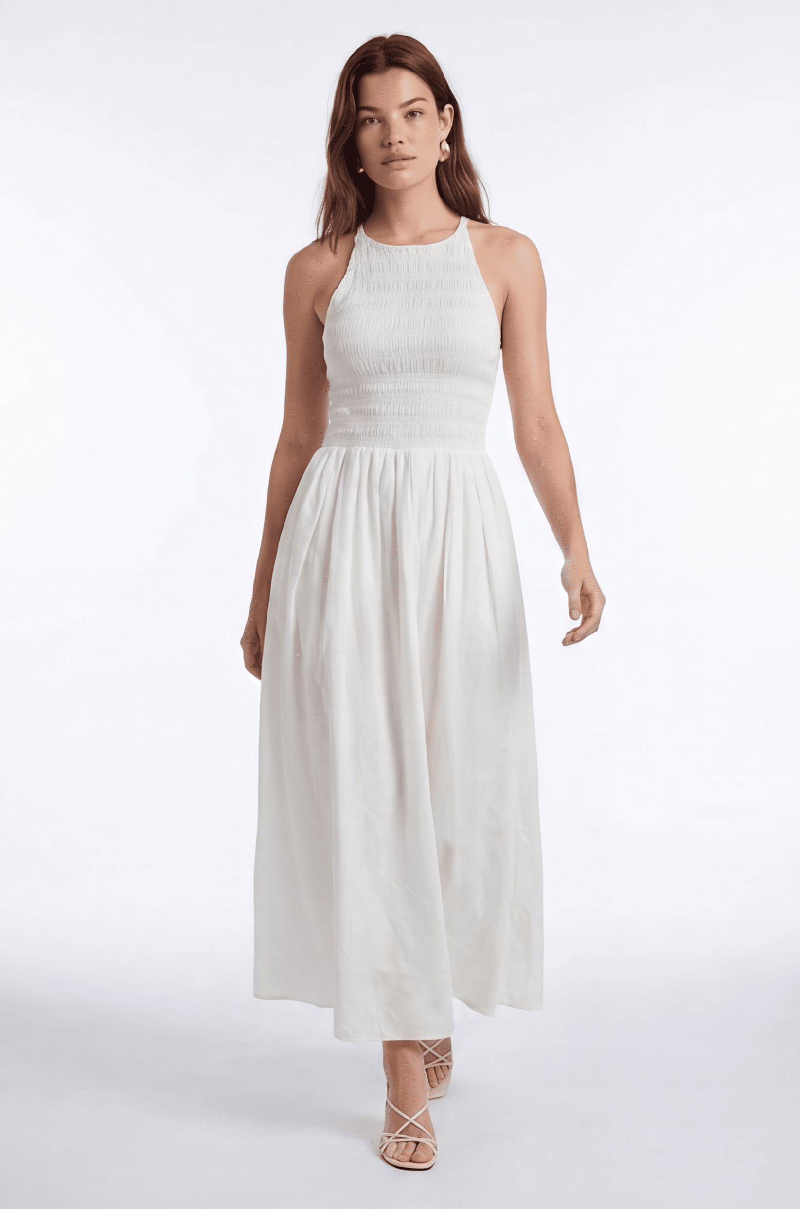 ROBE SMOCKEE - CANOPEE - BLANC ROBE NEW KOOKAI Mode Kookai