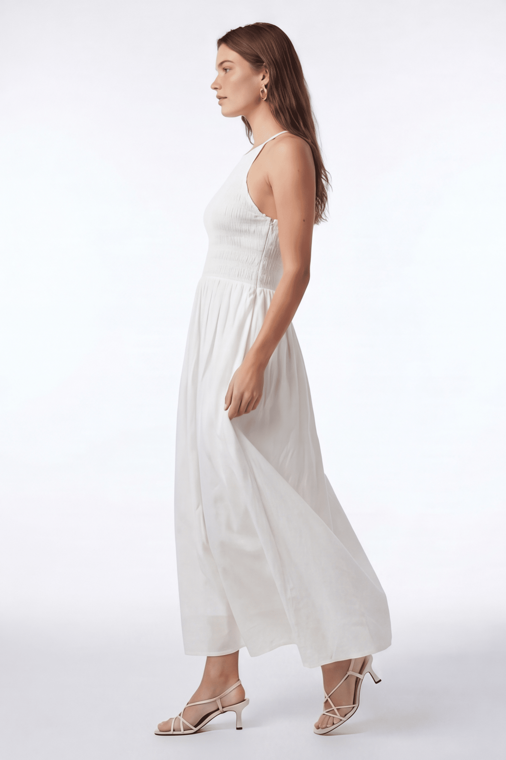ROBE SMOCKEE - CANOPEE - BLANC ROBE NEW KOOKAI Mode Kookai