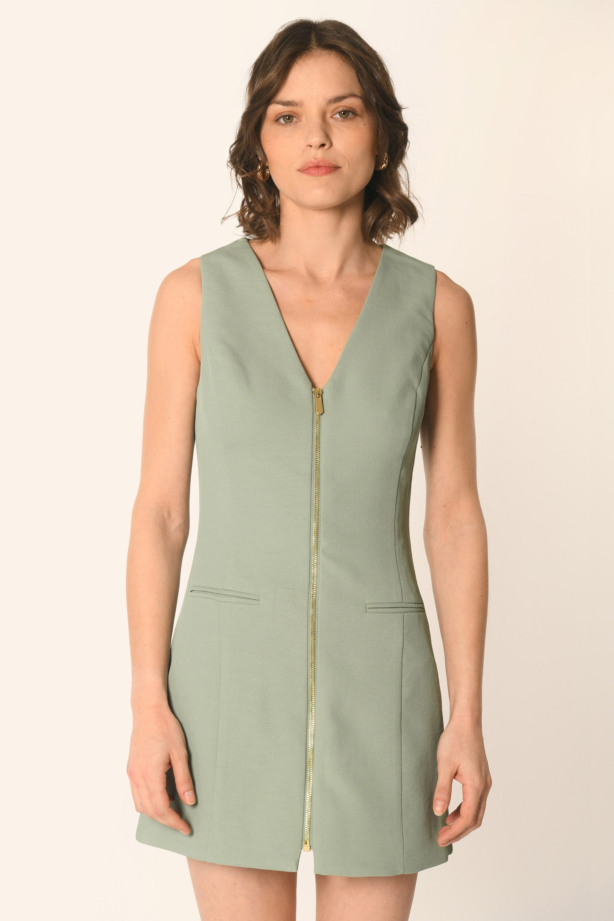 ROBE ZIPÉE - SAUGE - ALBA ROBE NEW KOOKAI Mode Kookai