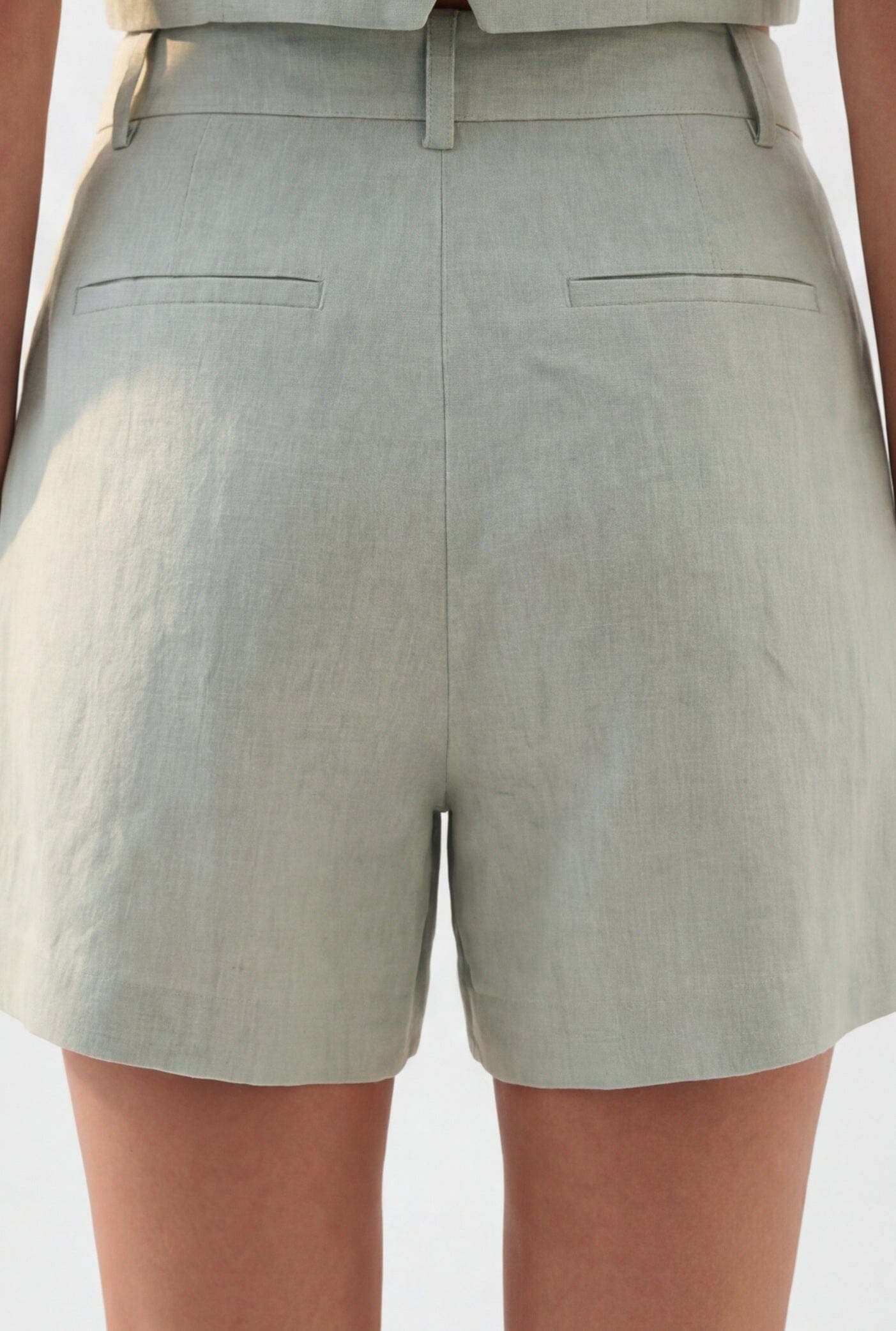 SHORT 100% LIN - CHELSEA - CELADON SHORT NEW KOOKAI Mode Kookai