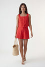 SHORT 100% LIN - CHELSEA - GRENAT SHORT NEW KOOKAI Mode Kookai