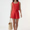 SHORT 100% LIN - CHELSEA - GRENAT SHORT NEW KOOKAI Mode Kookai