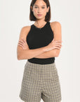SHORT MARVIN PIED DE POULE KAKI SHORT KOOKAI Mode Kookai