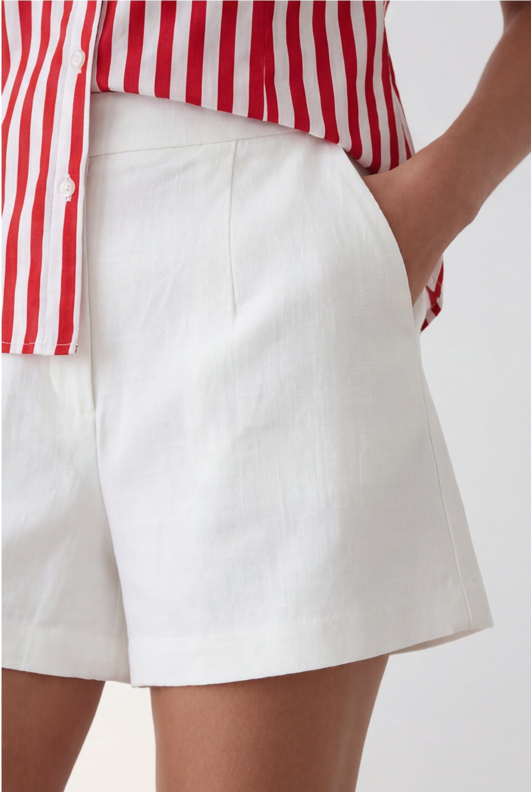 SHORT TAILLE HAUTE - CLEO - BLANC SHORT NEW KOOKAI Mode Kookai