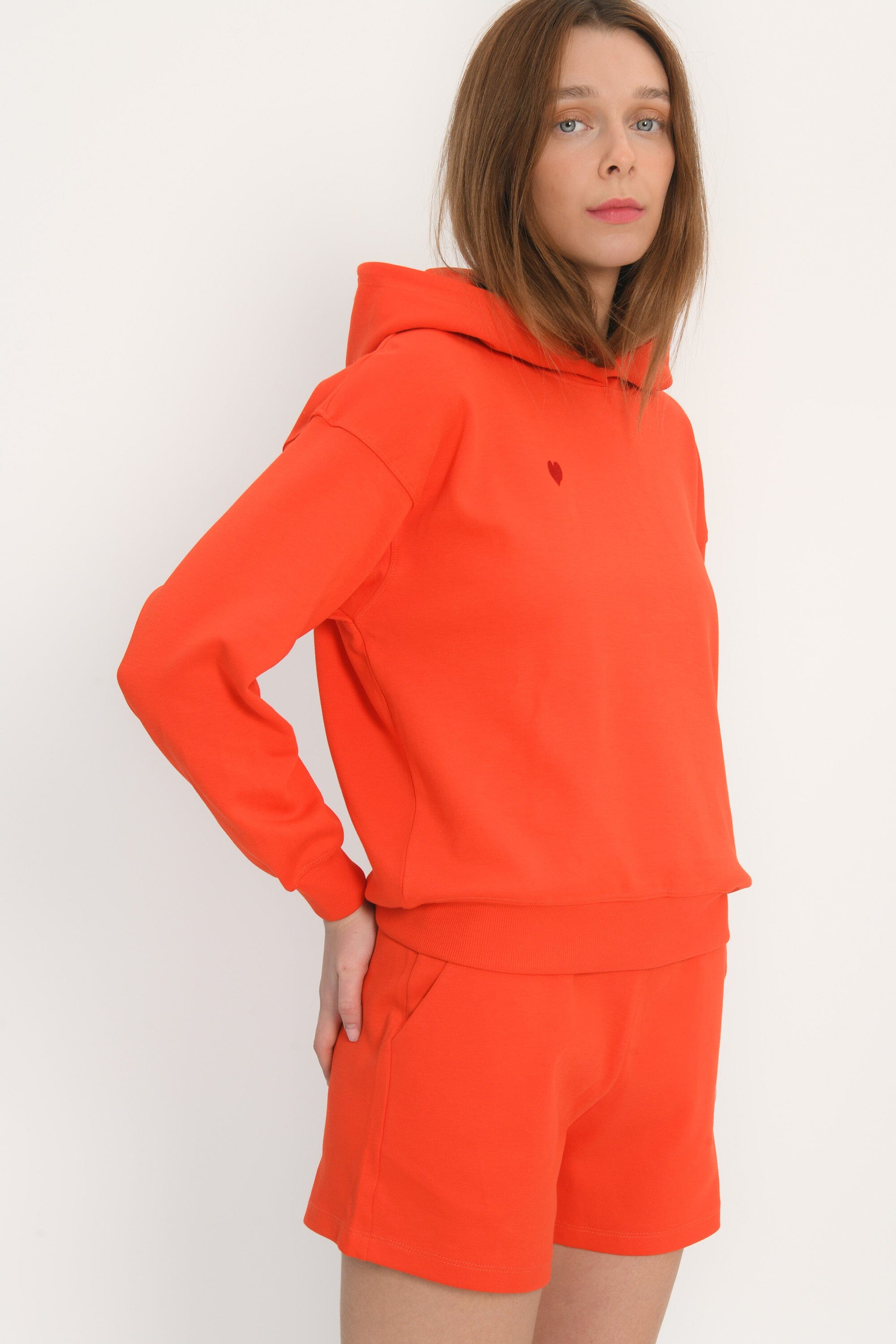 SWEAT A CAPUCHE - ARLO - ORANGE TEE SHIRT KOOKAI Mode Kookai