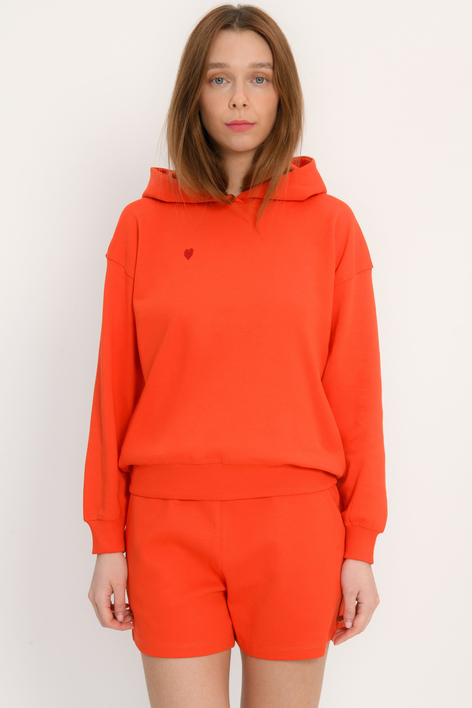 SWEAT A CAPUCHE - ARLO - ORANGE TEE SHIRT KOOKAI Mode Kookai