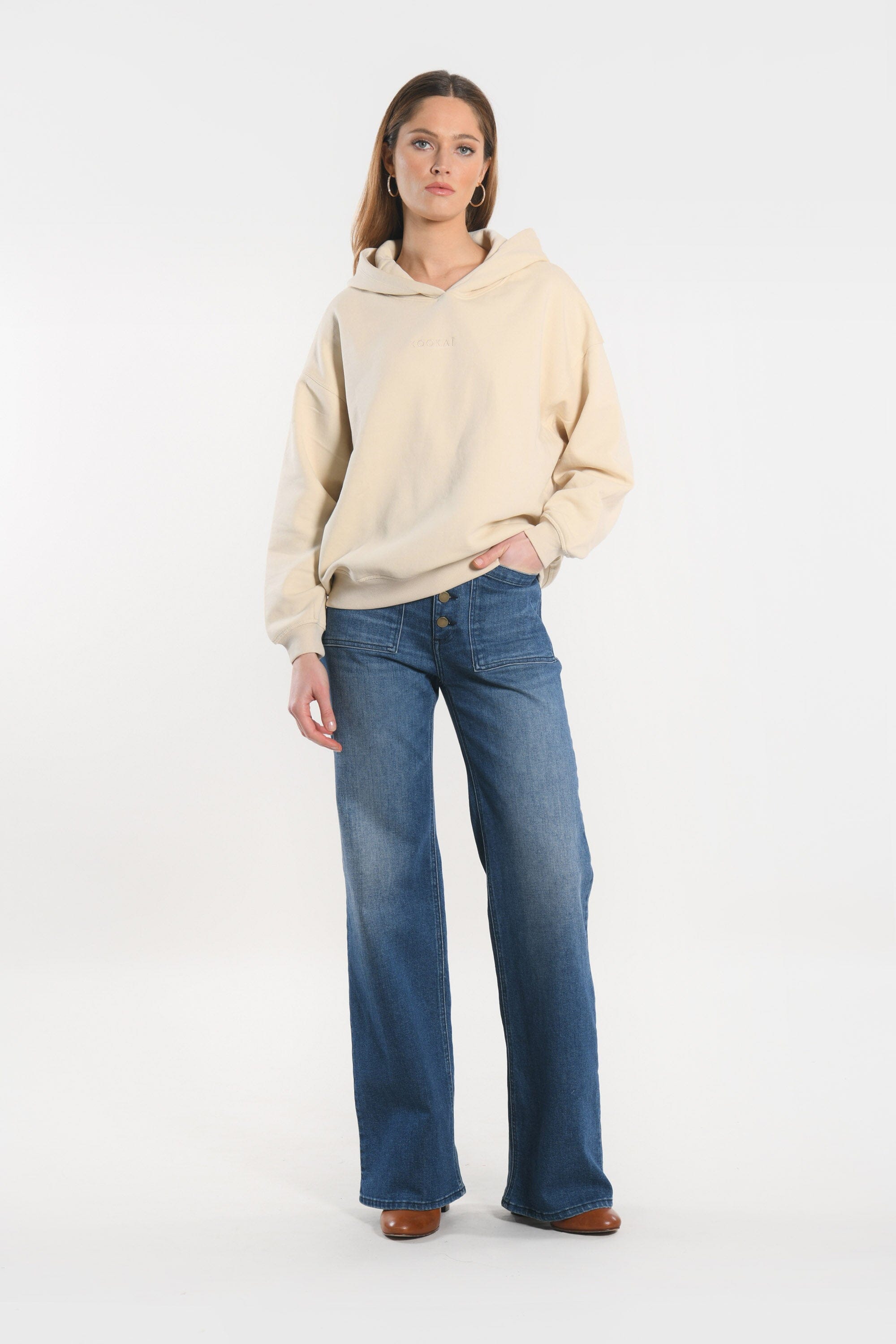 SWEAT A CAPUCHE - SUZY - MOONLIGHT TEE SHIRT KOOKAI Mode Kookai