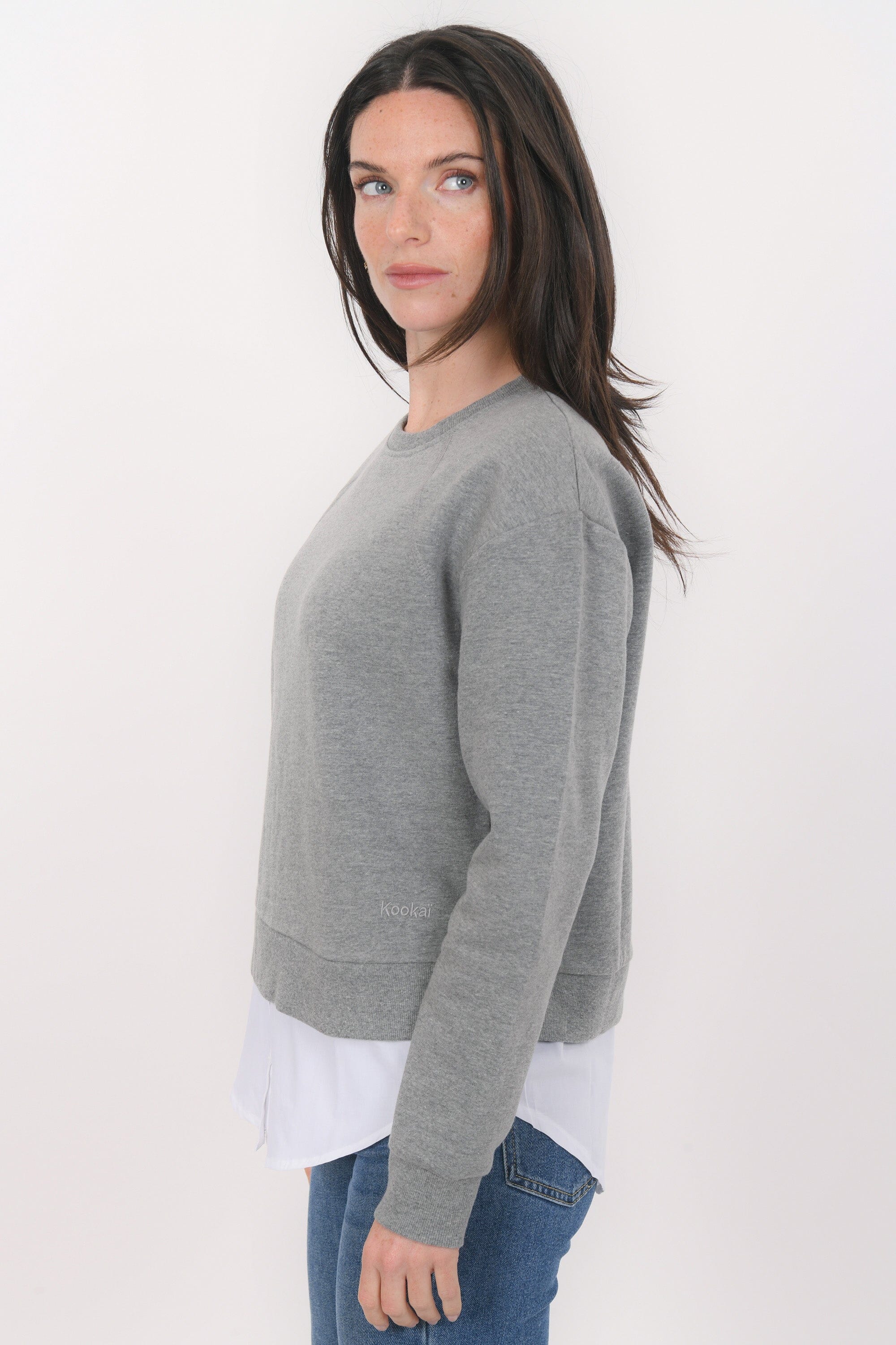 SWEAT- BISTA - GRIS TEE SHIRT NEW KOOKAI Mode Kookai