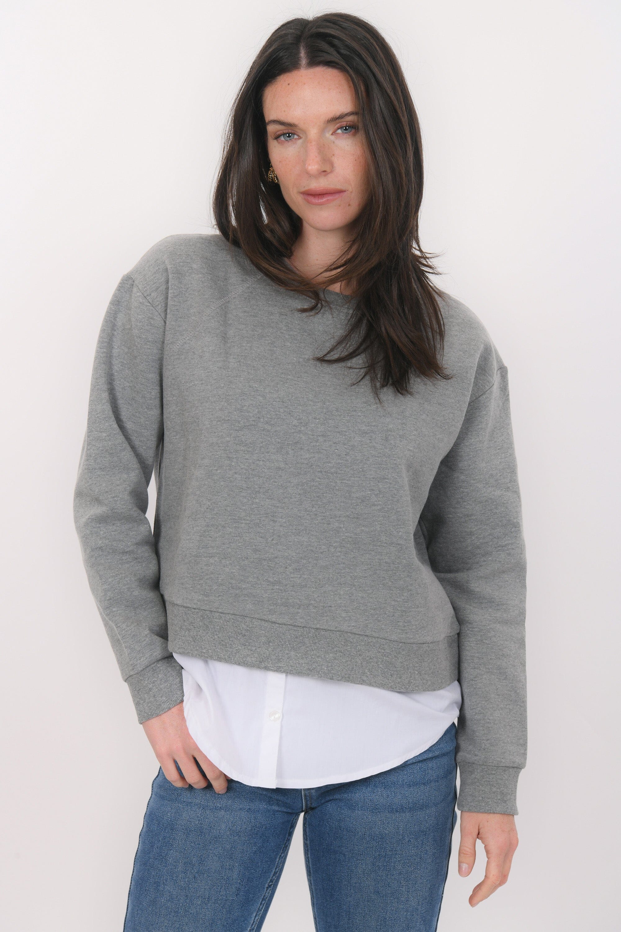 SWEAT- BISTA - GRIS TEE SHIRT NEW KOOKAI Mode Kookai