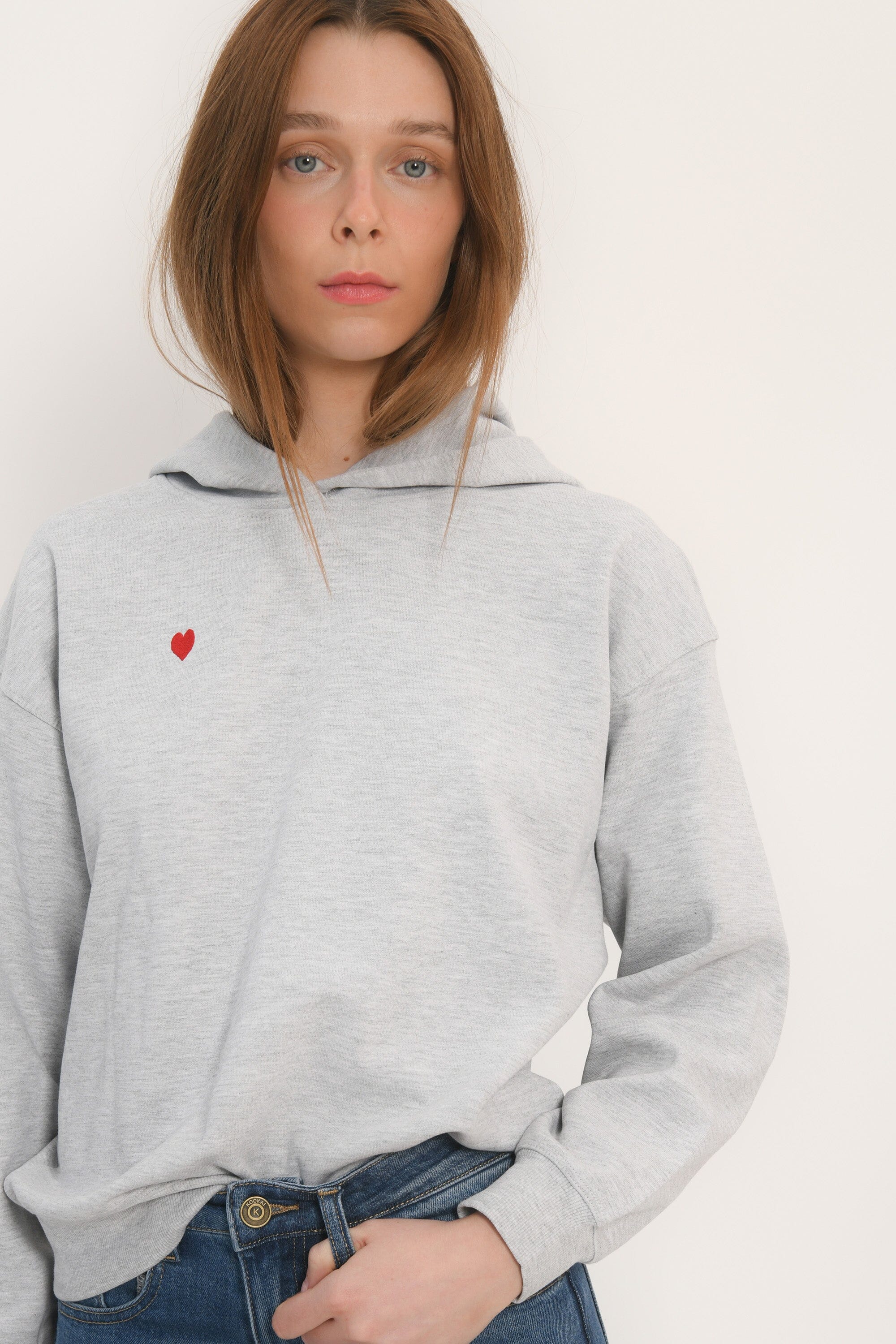 SWEAT CAPUCHE - ARLO - GRIS CHINÉ TEE SHIRT KOOKAI Mode Kookai