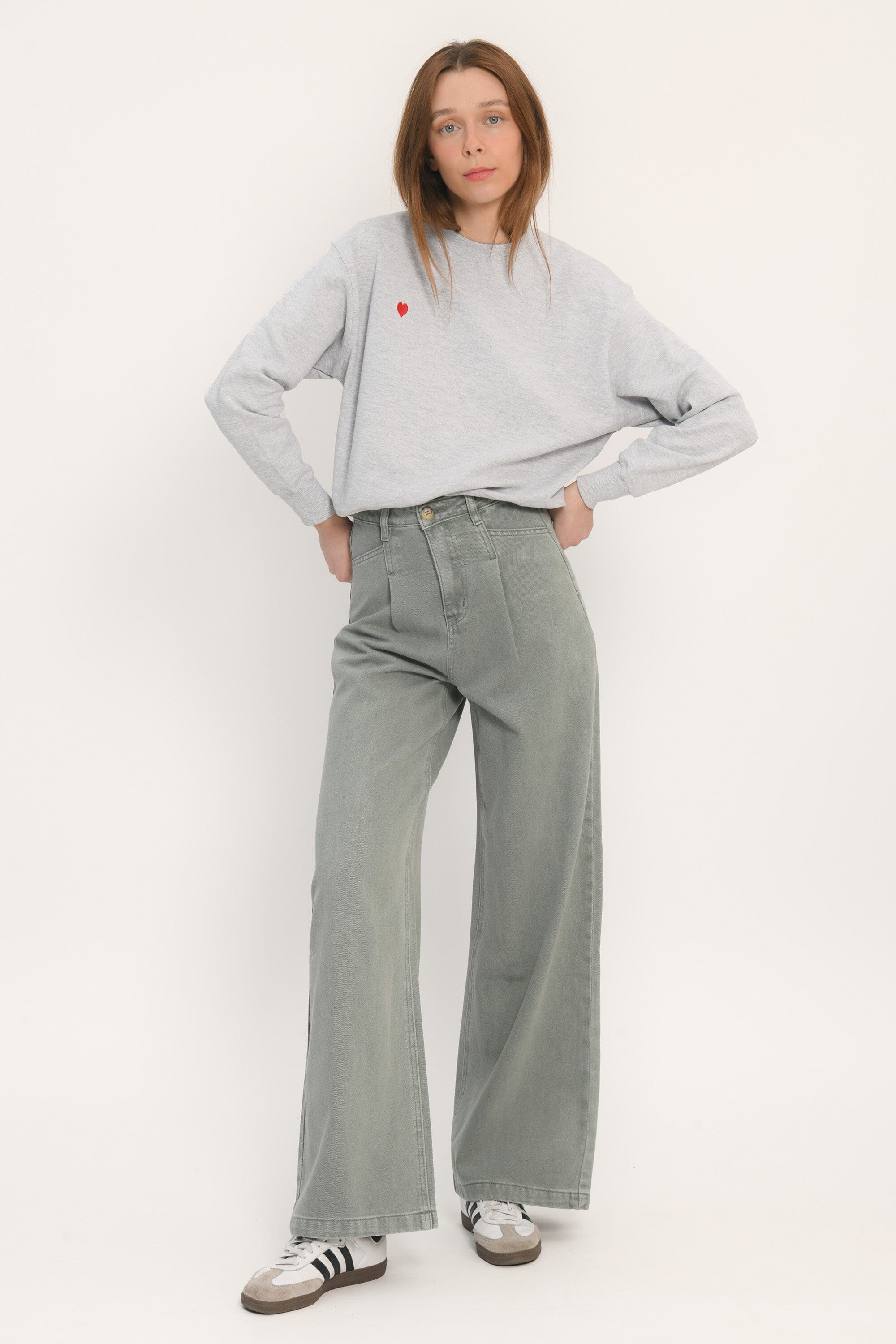 SWEAT COEUR - ARLO - GRIS CHINÉ TEE SHIRT KOOKAI Mode Kookai