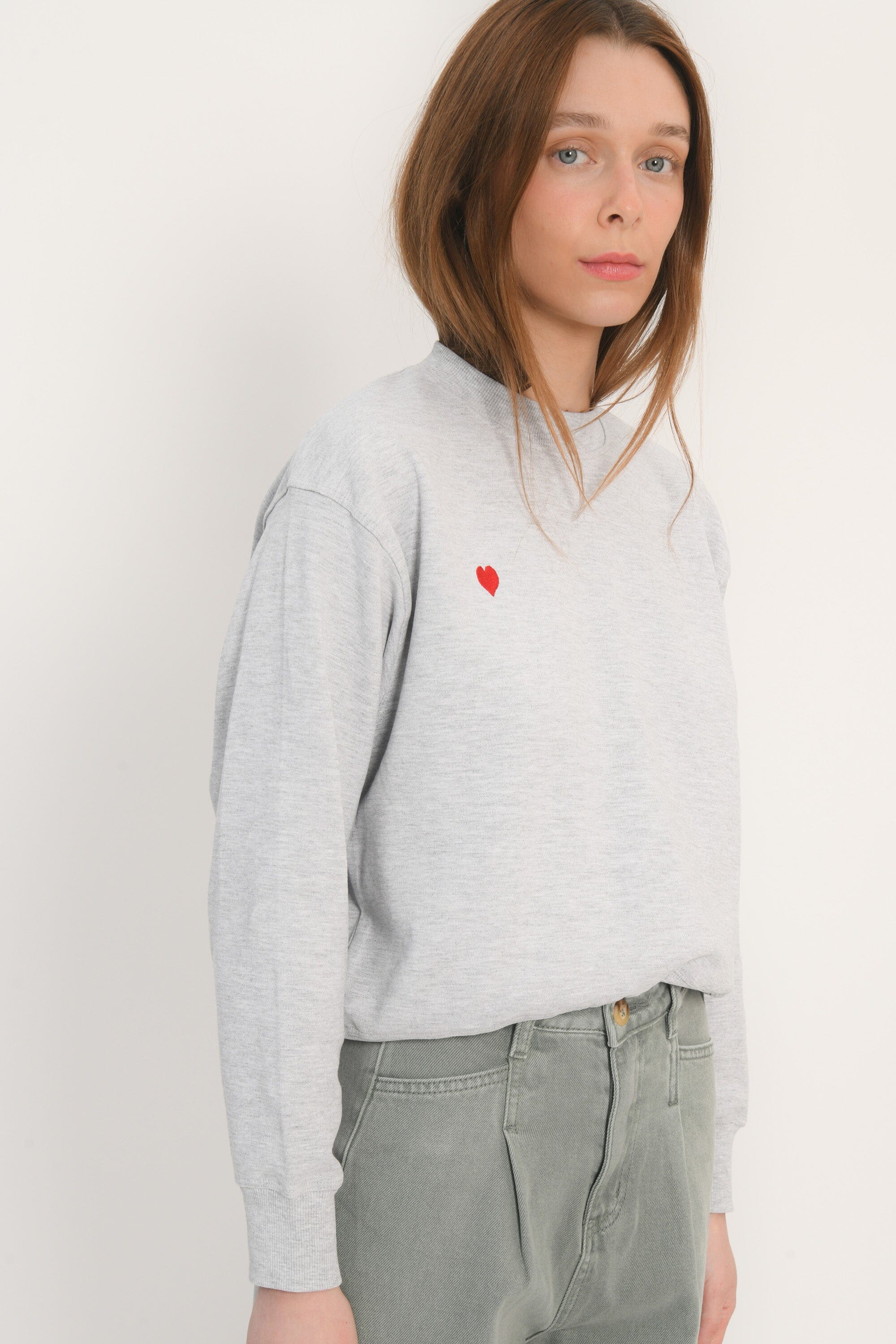 SWEAT COEUR - ARLO - GRIS CHINÉ TEE SHIRT KOOKAI Mode Kookai