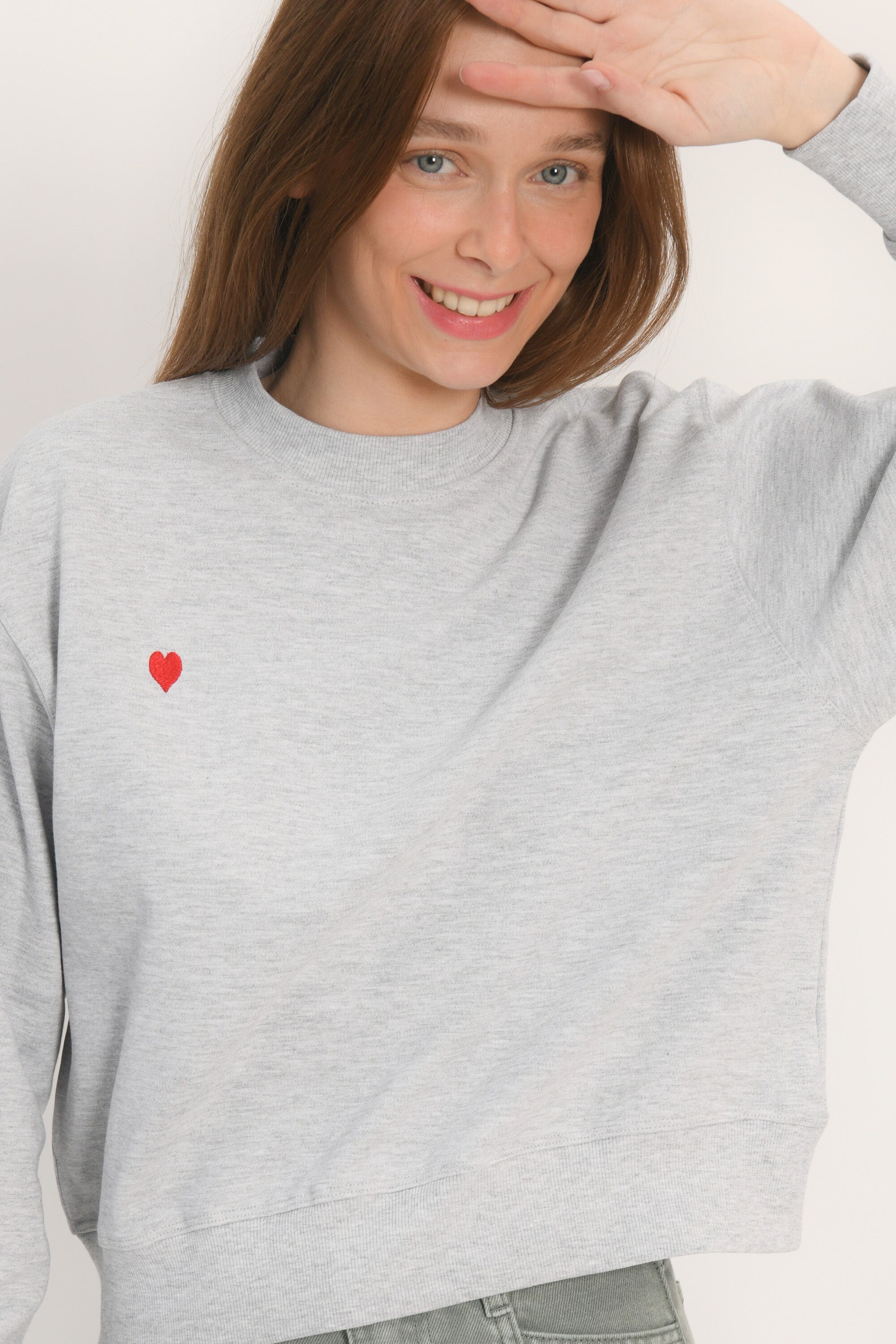 SWEAT COEUR - ARLO - GRIS CHINÉ TEE SHIRT KOOKAI Mode Kookai