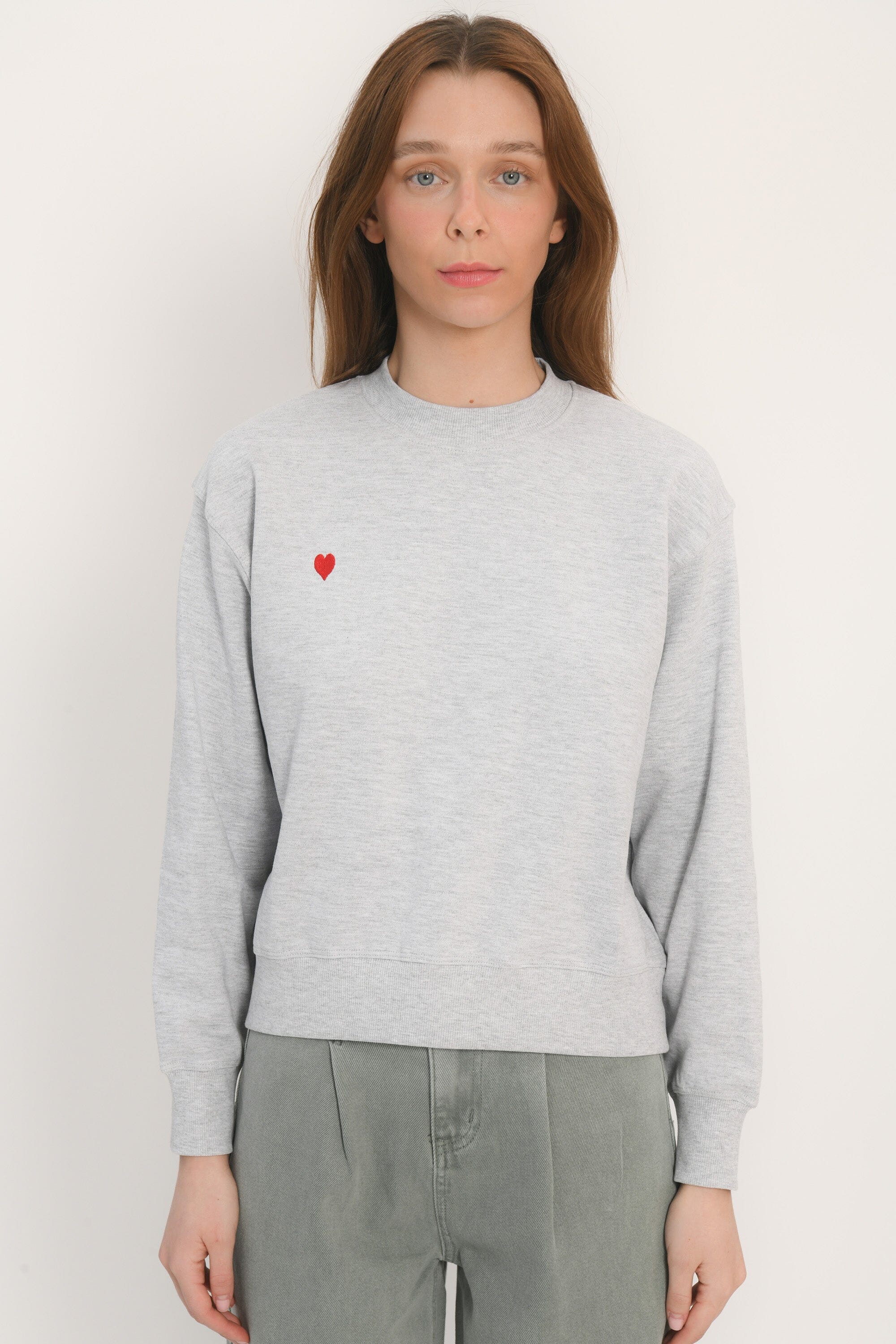 SWEAT COEUR - ARLO - GRIS CHINÉ TEE SHIRT KOOKAI Mode Kookai