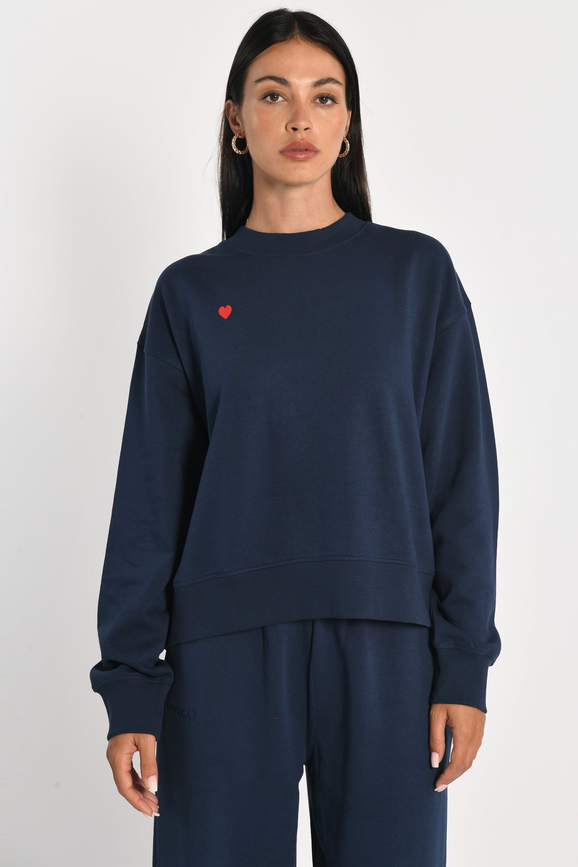 SWEATSHIRT COEUR - SUZY - NAVY TEE SHIRT KOOKAI Mode Kookai