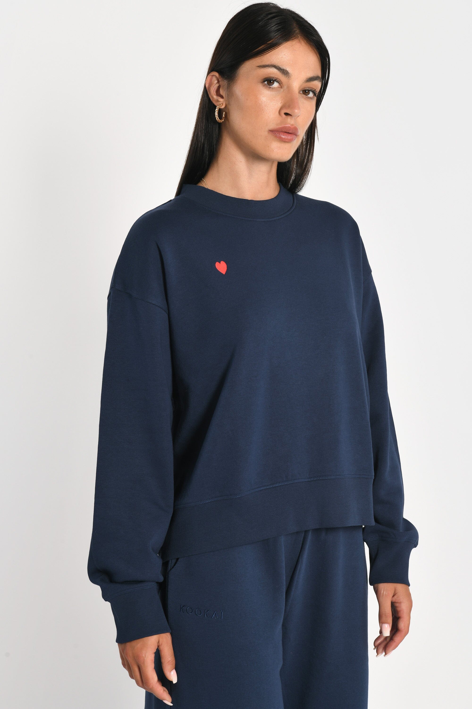 SWEATSHIRT COEUR - SUZY - NAVY TEE SHIRT KOOKAI Mode Kookai