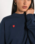 SWEATSHIRT COEUR - SUZY - NAVY TEE SHIRT KOOKAI Mode Kookai