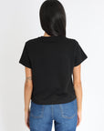 T-SHIRT CŒR STRASS LUNA NOIR TEE SHIRT KOOKAI Mode Kookai
