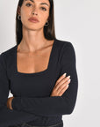 T-SHIRT COL CARRÉ CLEMENTINE NAVY TEE SHIRT KOOKAI Mode Kookai