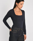 T-SHIRT COL CARRÉ CLEMENTINE NAVY TEE SHIRT KOOKAI Mode Kookai