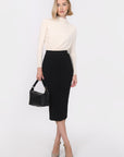 T-SHIRT COL MONTANT - BASSA - CREME TEE SHIRT NEW KOOKAI Mode Kookai