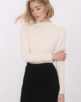 T-SHIRT COL MONTANT - BASSA - CREME TEE SHIRT NEW KOOKAI Mode Kookai