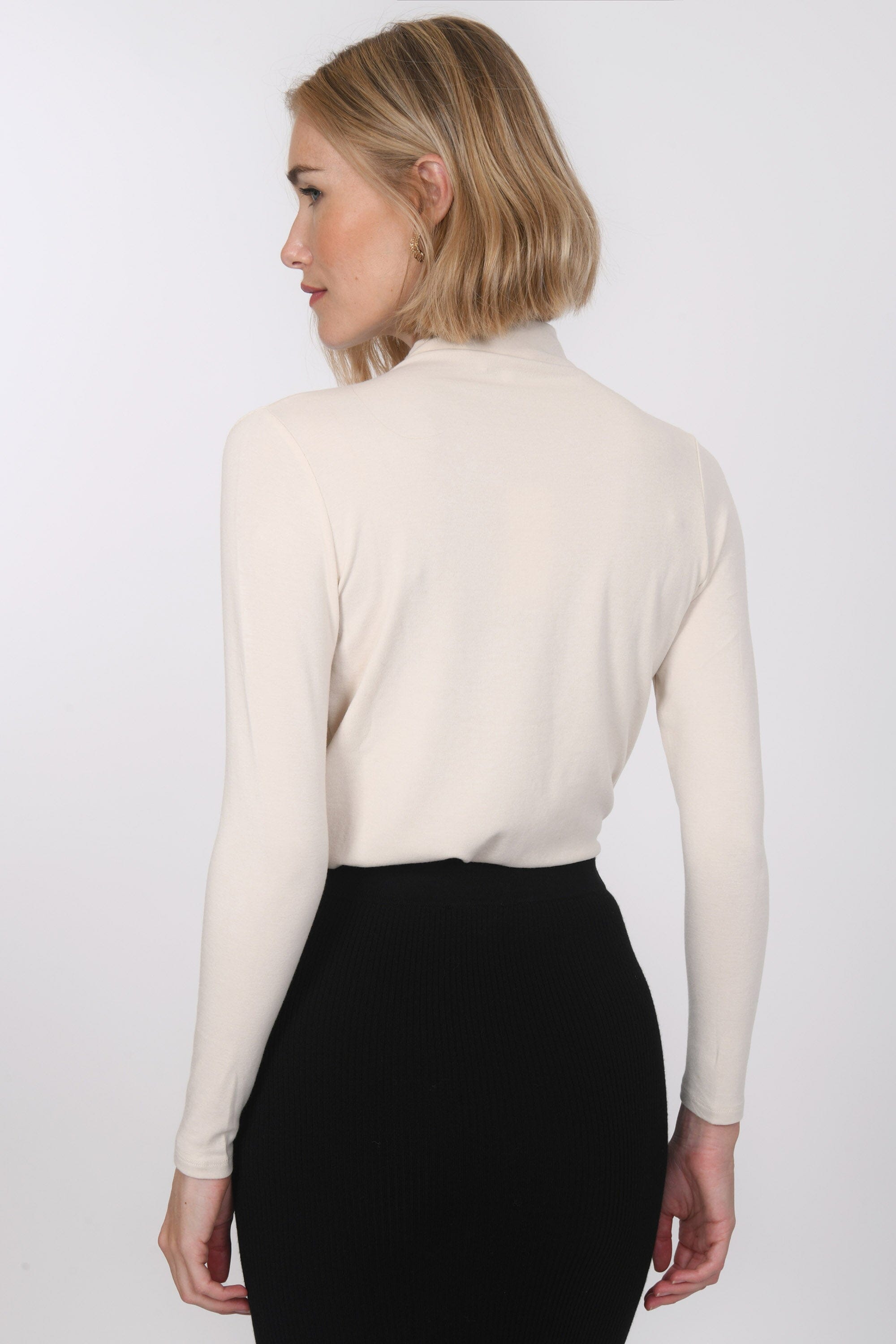 T-SHIRT COL MONTANT - BASSA - CREME TEE SHIRT NEW KOOKAI Mode Kookai
