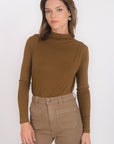 T-SHIRT COL MONTANT - BASSA - KAKI TEE SHIRT NEW KOOKAI Mode Kookai