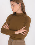 T-SHIRT COL MONTANT - BASSA - KAKI TEE SHIRT NEW KOOKAI Mode Kookai