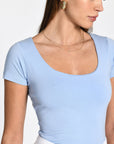 T-SHIRT COL U VIRGINIE CIEL TEE SHIRT KOOKAI Mode Kookai
