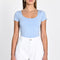 T-SHIRT COL U VIRGINIE BLANC TEE SHIRT KOOKAI Mode Kookai