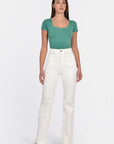 T-SHIRT COL U VIRGINIE EMERAUDE TEE SHIRT KOOKAI Mode Kookai