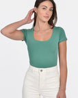 T-SHIRT COL U VIRGINIE EMERAUDE TEE SHIRT KOOKAI Mode Kookai