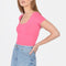 T-SHIRT COL U VIRGINIE BLANC TEE SHIRT KOOKAI Mode Kookai