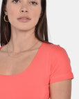 T-SHIRT COL U VIRGINIE STRAWBERRY TEE SHIRT KOOKAI Mode Kookai
