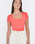 T-SHIRT COL U VIRGINIE STRAWBERRY TEE SHIRT KOOKAI Mode Kookai
