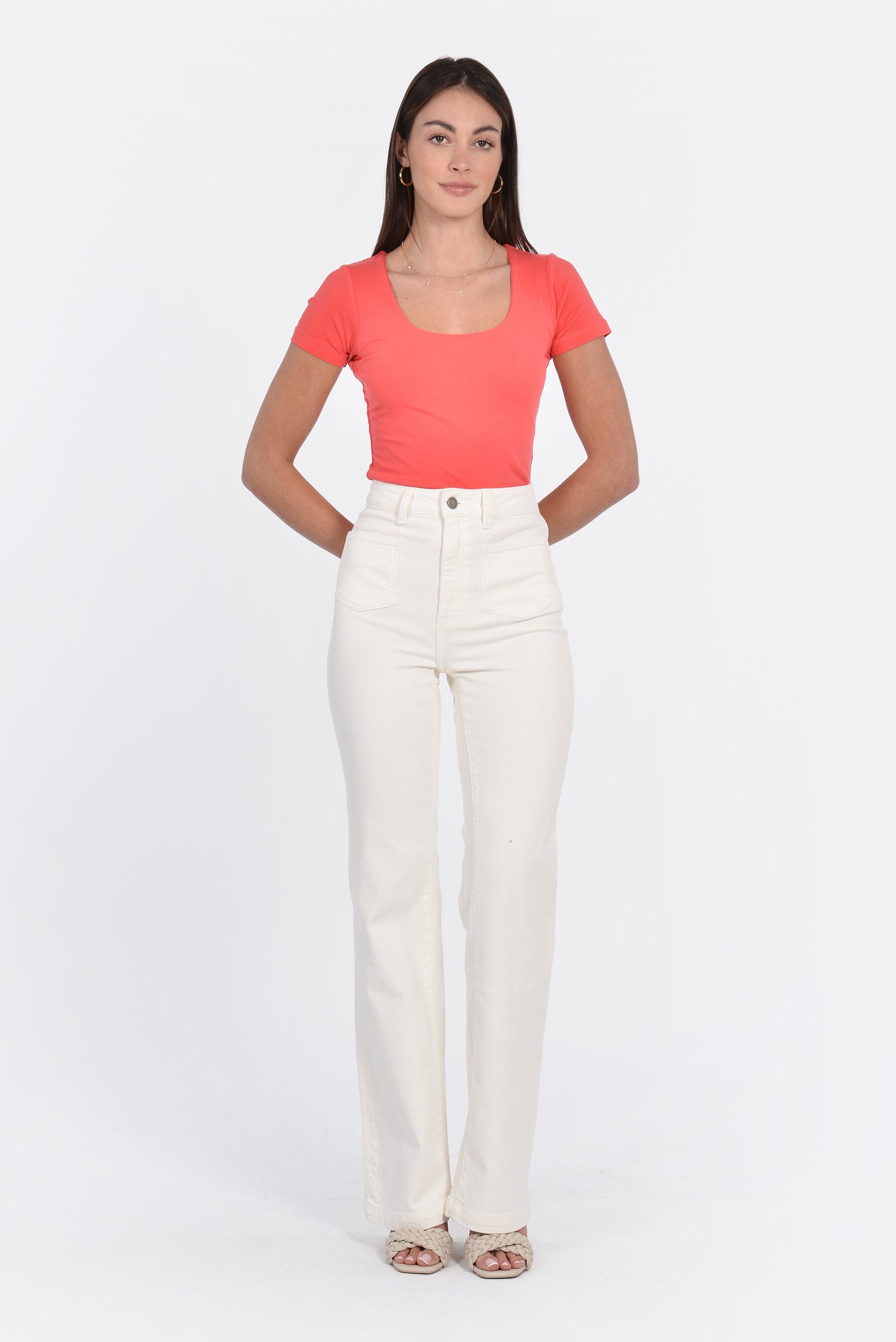 T-SHIRT COL U VIRGINIE STRAWBERRY TEE SHIRT KOOKAI Mode Kookai