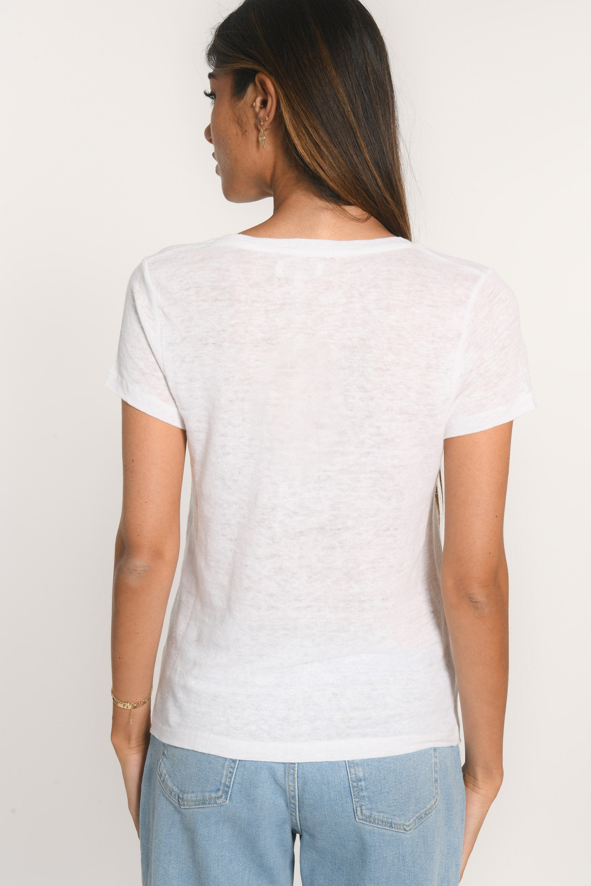 T-SHIRT COL V - LOUISE - BLANC TEE SHIRT KOOKAI Mode Kookai