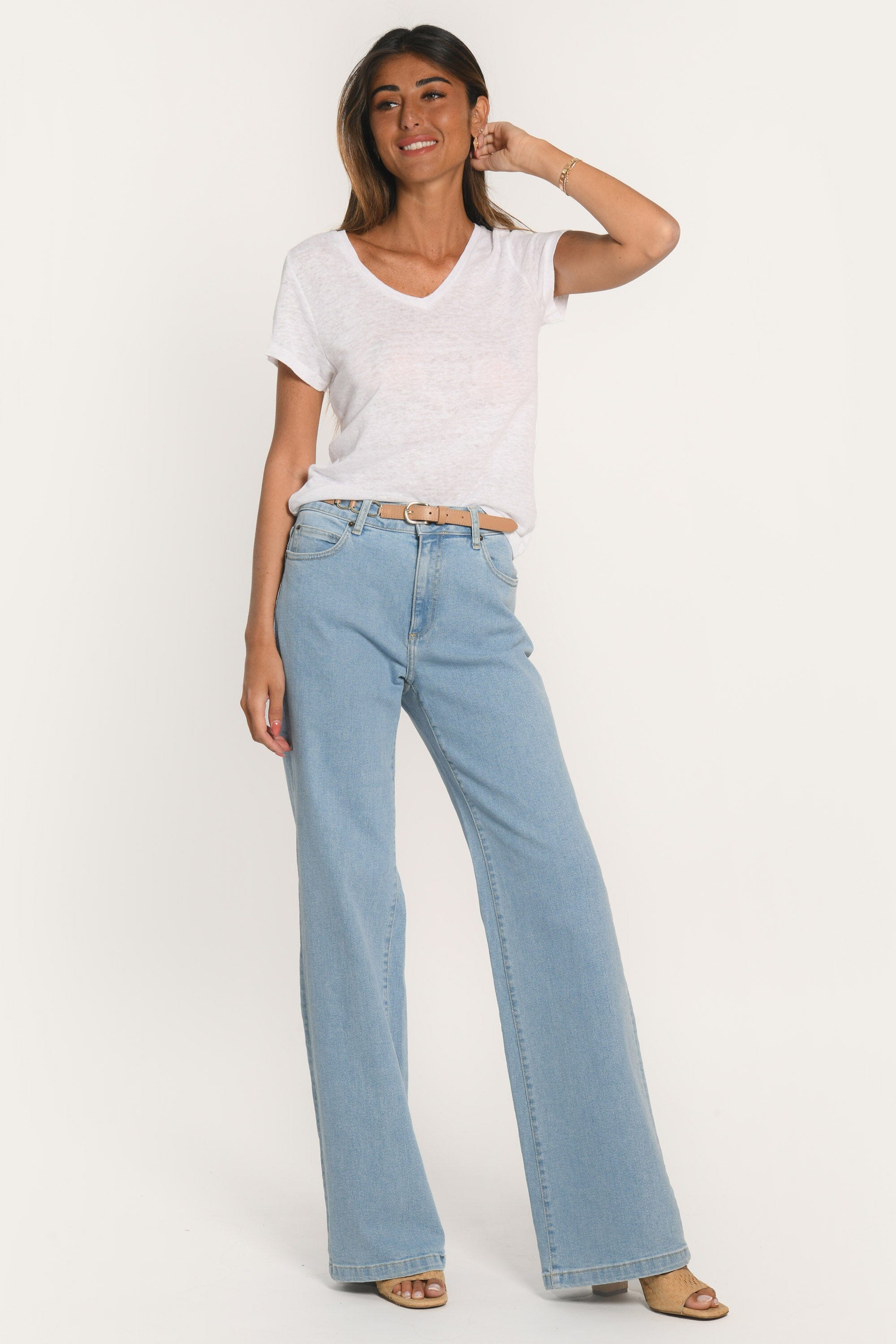 T-SHIRT COL V - LOUISE - BLANC TEE SHIRT KOOKAI Mode Kookai