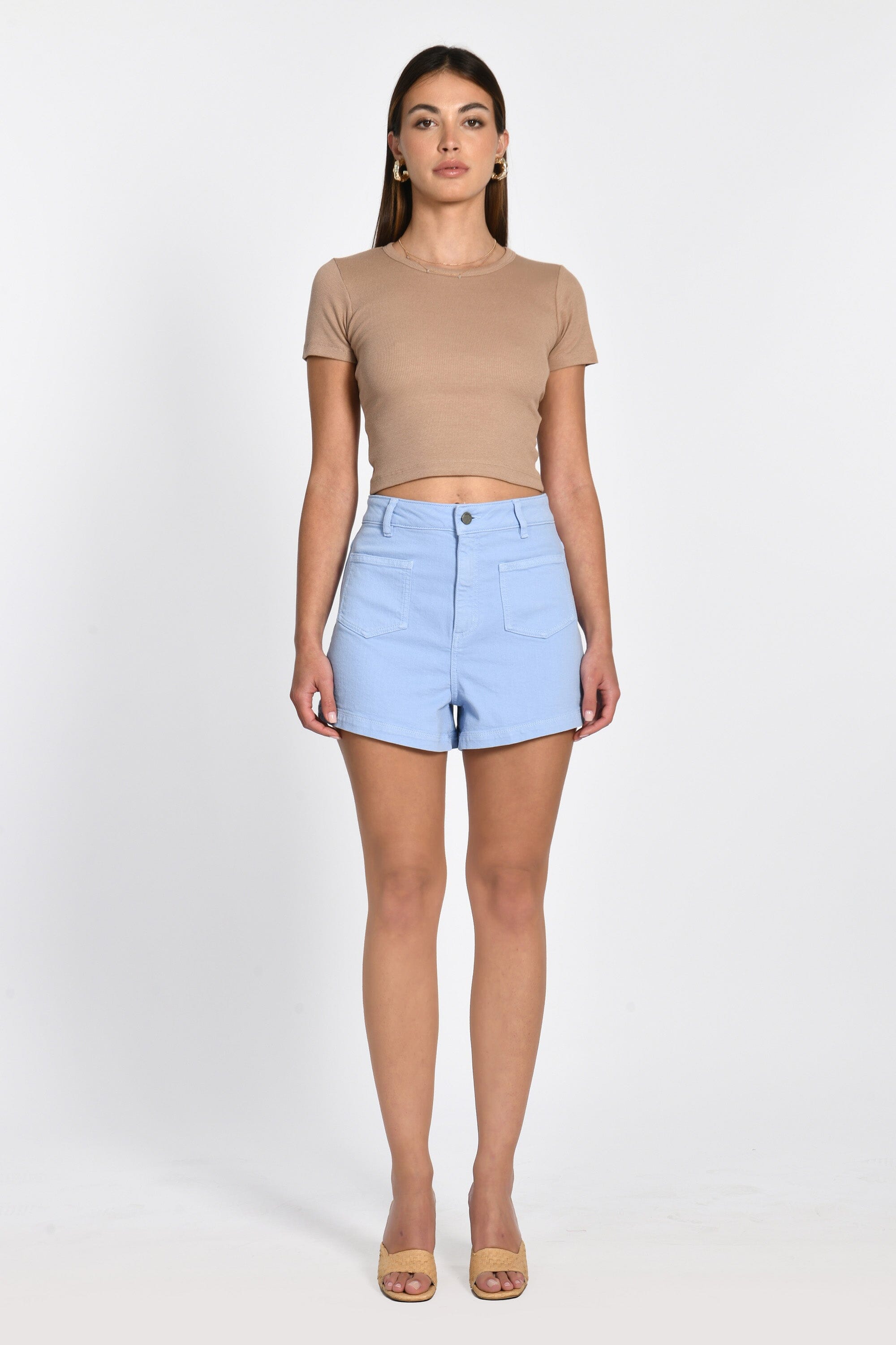 T-SHIRT CÔTELÉ JENNY BEIGE TEE SHIRT KOOKAI Mode Kookai