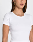 T-SHIRT CÔTELÉ JENNY BLANC TEE SHIRT KOOKAI Mode Kookai