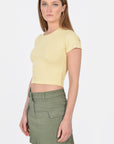 T-SHIRT CÔTELÉ JENNY BUTTER TEE SHIRT KOOKAI Mode Kookai
