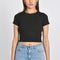 T-SHIRT CÔTELÉ JENNY NOIR TEE SHIRT KOOKAI Mode Kookai