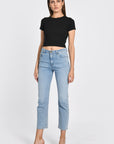 T-SHIRT CÔTELÉ JENNY NOIR TEE SHIRT KOOKAI Mode Kookai