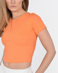 T-SHIRT CÔTELÉ JENNY PAPAYE TEE SHIRT KOOKAI Mode Kookai